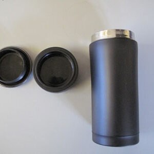 New 400ml Black Sealed Thermal Flask - Mug - Top Screw Lid for Sugar Etc.