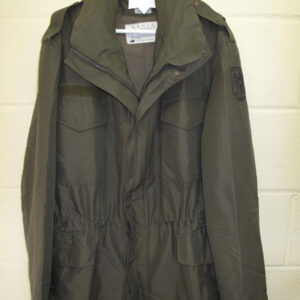Supergrade Austrian Goretex M65 Jacket, 4 pockets, concealed Hood in collar - in Olive