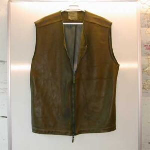 Brand New Olive Green Leather British Army Jerkins
