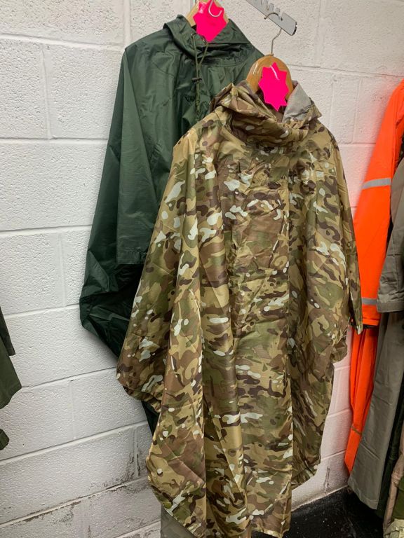 New Ripstop Waterproof, Beatheable Ponchos in Multi-Cam and Olive
