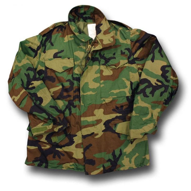 Genuine American woodland camouflage M65 jackets.
