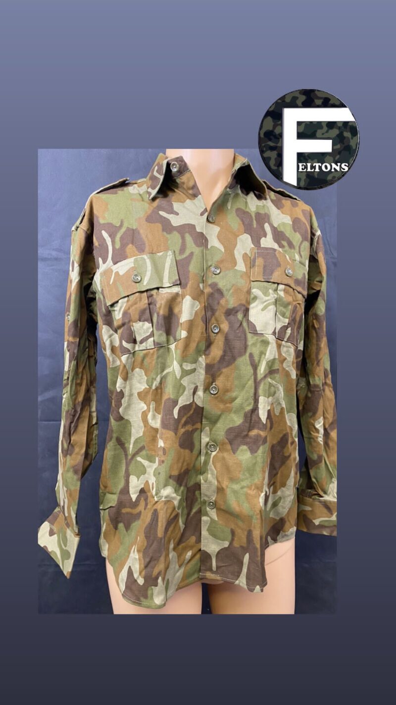 "Romanian Military Woodland Leaf Pattern Camouflage Combat Shirt