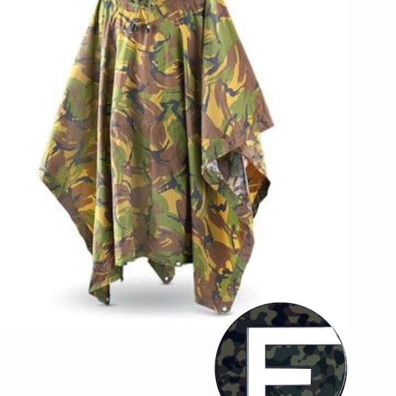 "Genuine Dutch Military Issue Ponchos - DPM Woodland Camo Super Grade- as new condition- used a few times if that