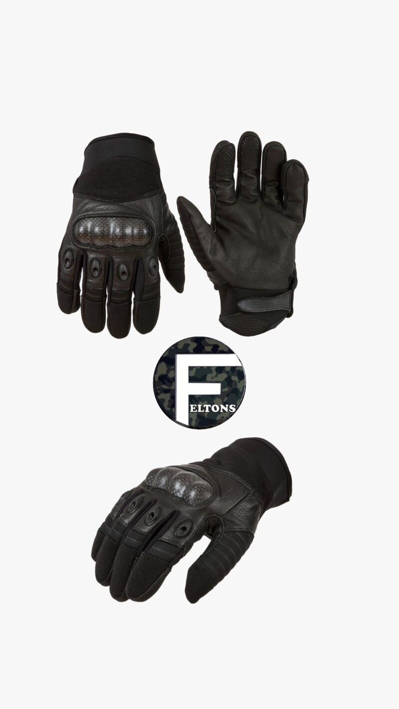Black combat gloves