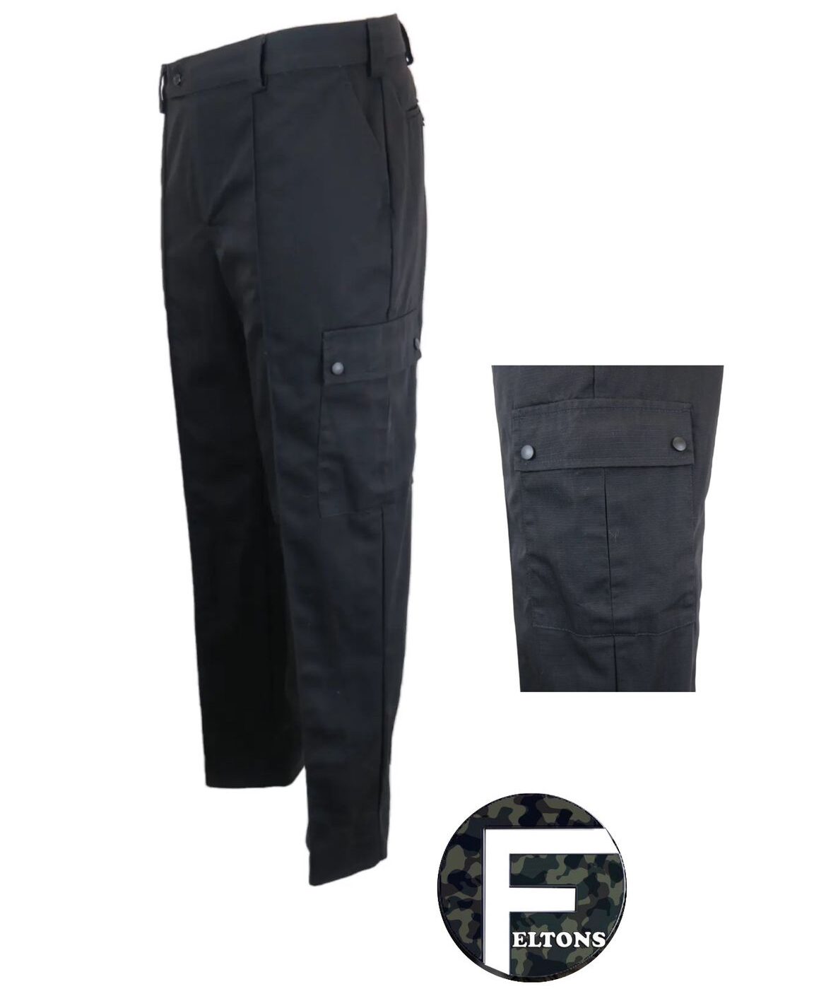 Brand new police ripstop cargo trousers in Black