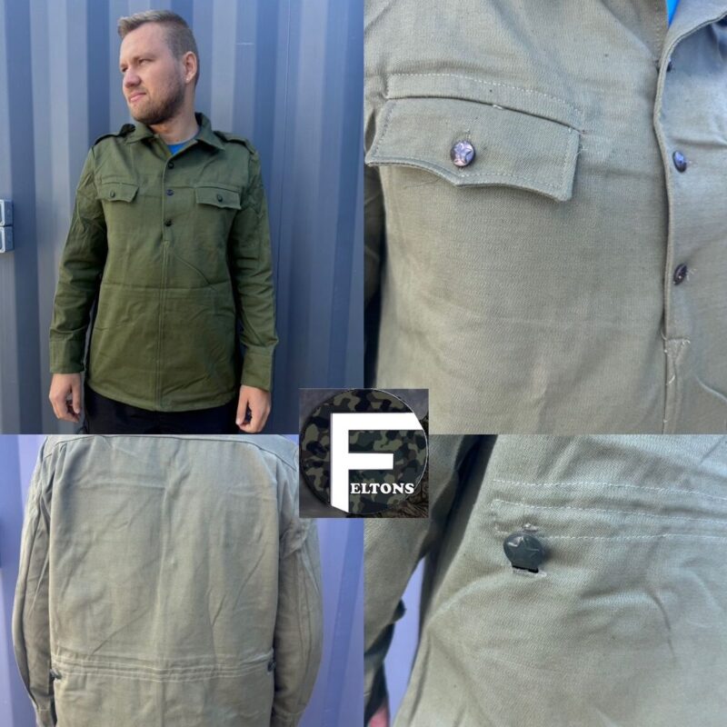 Bulgarian Army Surplus Cossack Cotton Field Jacket Shirt Olive