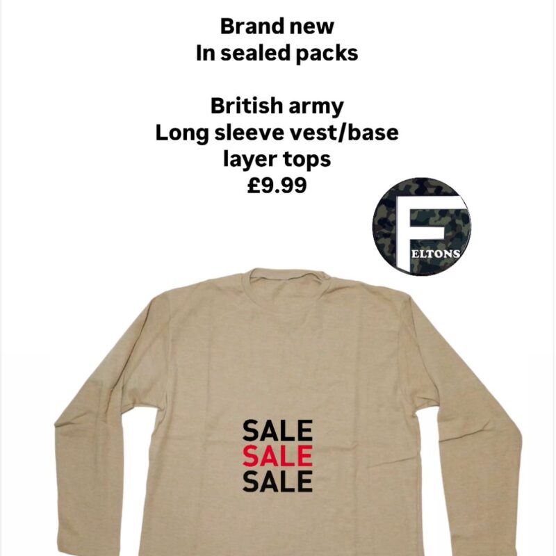 Brand New Genuine British Army Issue Long Sleeve Desert Vest.