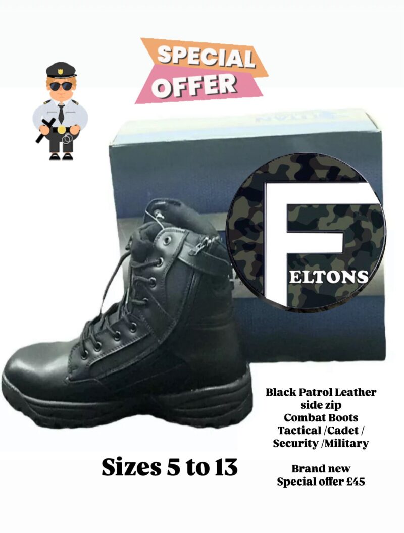 Full leather High leg patrol boots