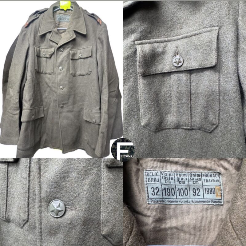 Un Issued JNA Yugoslavian Army M77 Jacket – Gray Olive