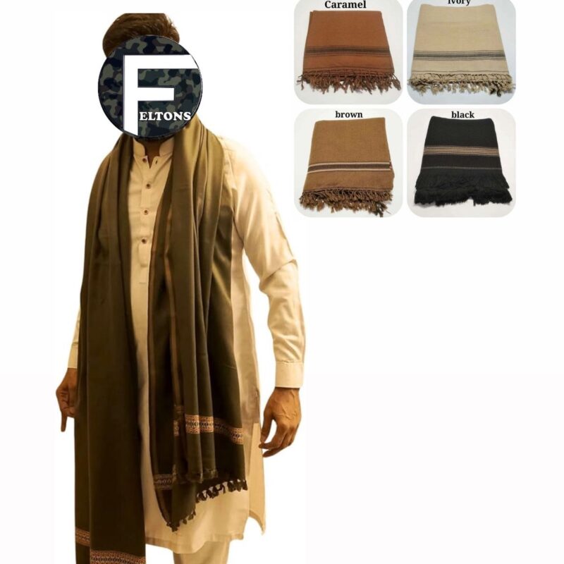 Traditional Pakistani/Afghan woolen patu blanket style shawl
