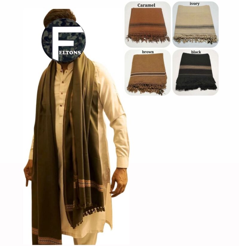 Traditional Pakistani/Afghan woolen patu blanket style shawl