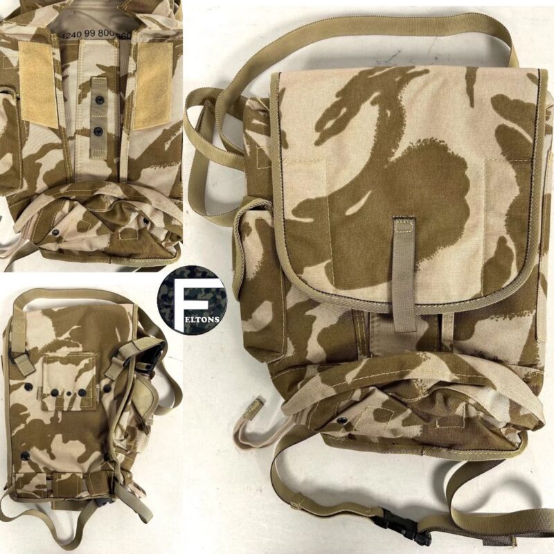 British Military Issue Desert DPM Camo GSR Respirator Storage Field Pack/ Bag