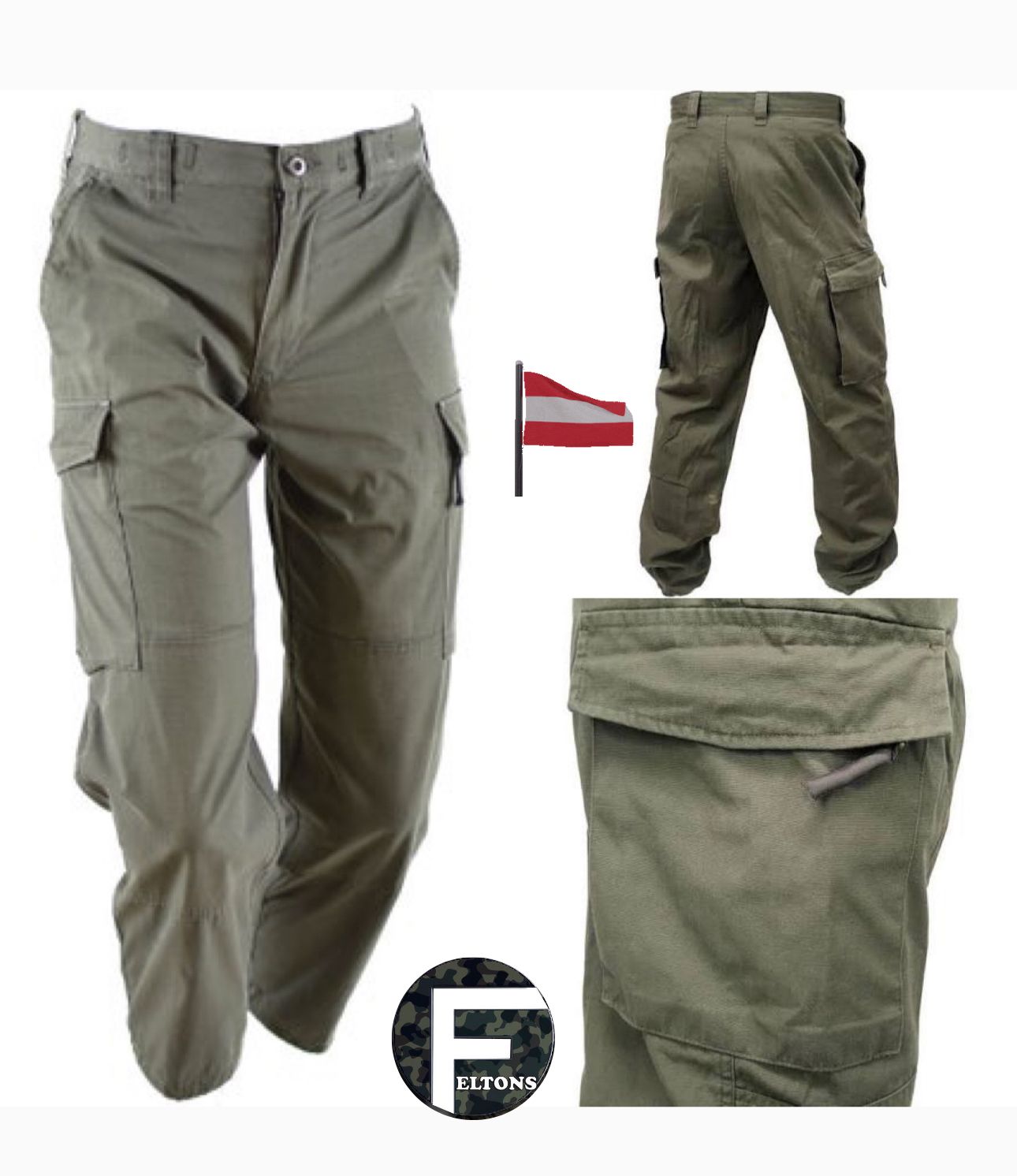 Austrian army ripstop combat trousers