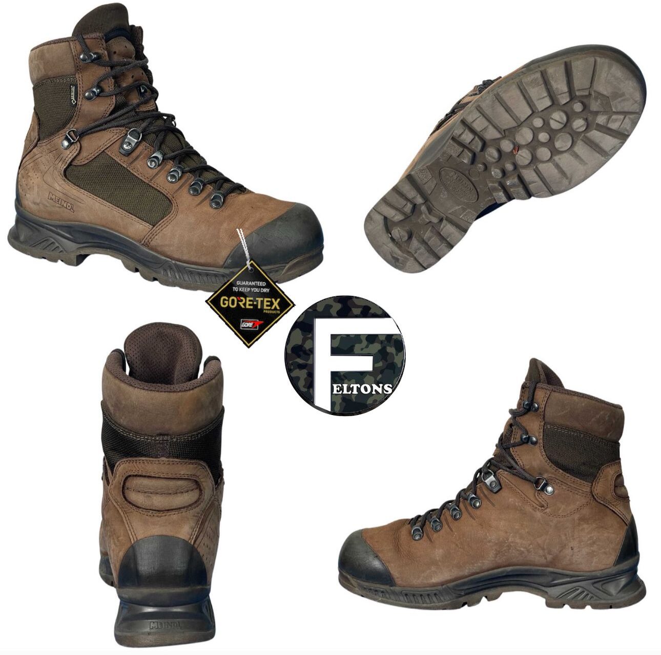 German Army Meindl MD Rock GORE-TEX Military Combat Boots (Pre-Worn)