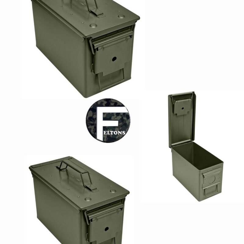 British Army 50 Cal Metal Ammo Box - New