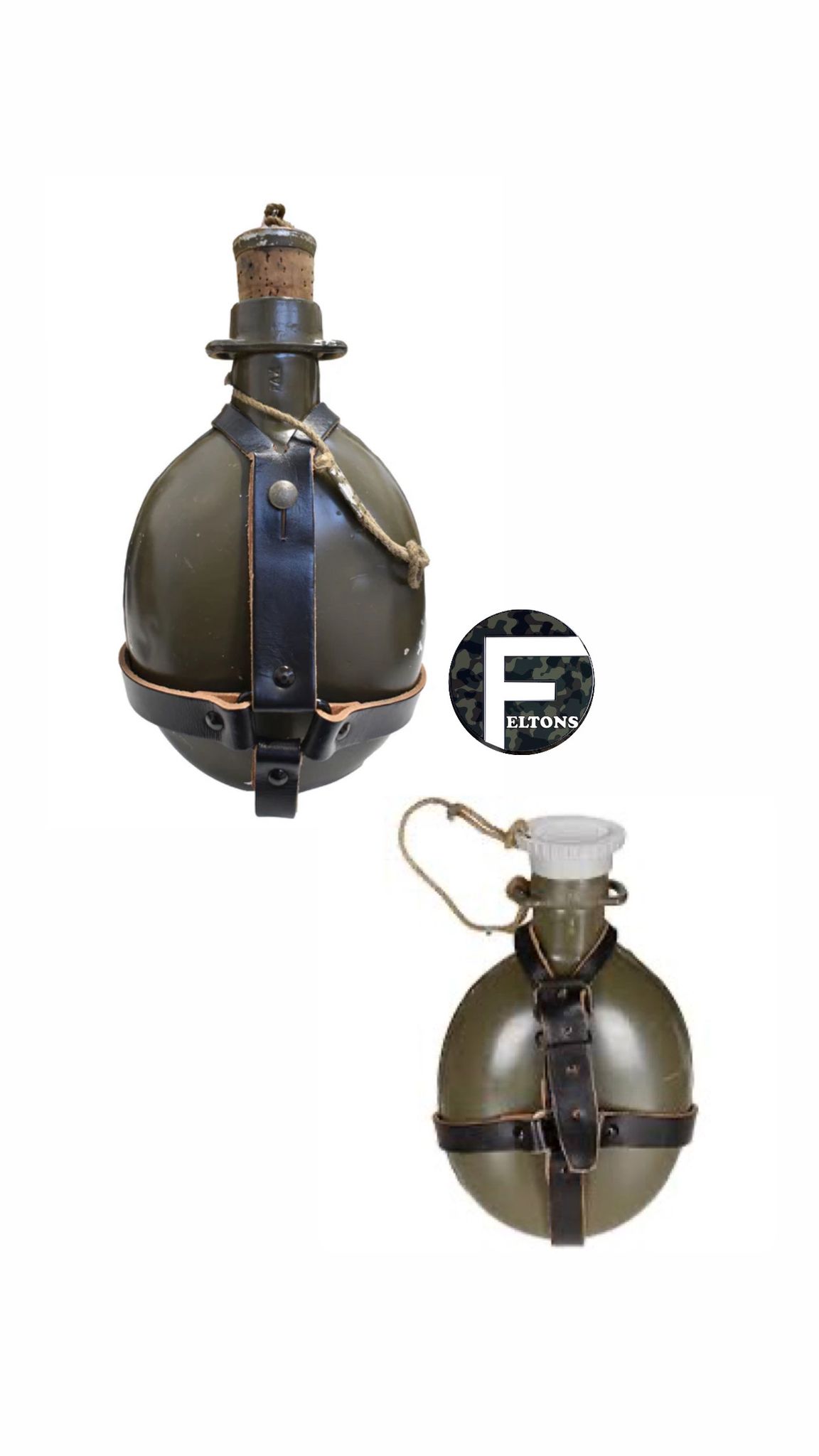 Czech Military Aluminium Olive Flask - Grade 1
