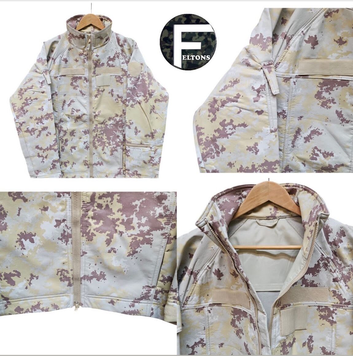 NEW Rare Italian Army Issue Vegetato Desert Camo Soft Shell Jackets