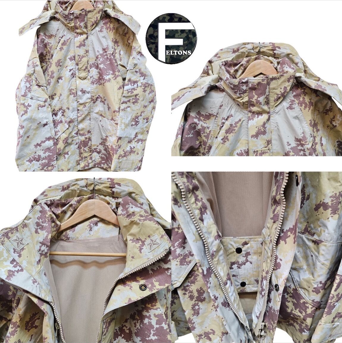 Brand new Original Italian Army Desert Vegetata Gore-Tex Set (L6 Hard Shell)