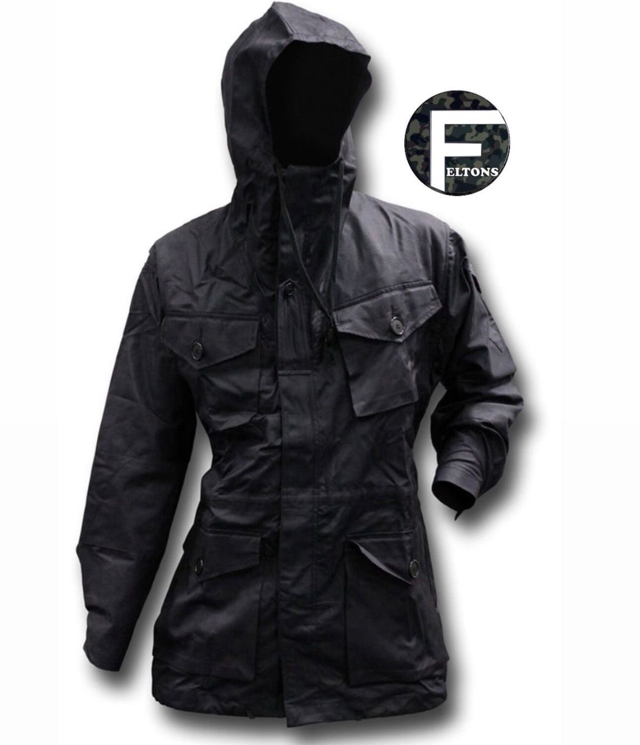Supergrade Genuine British UK MOD ISSUE BLACK WINDPROOF SMOCK / FIELD JACKET