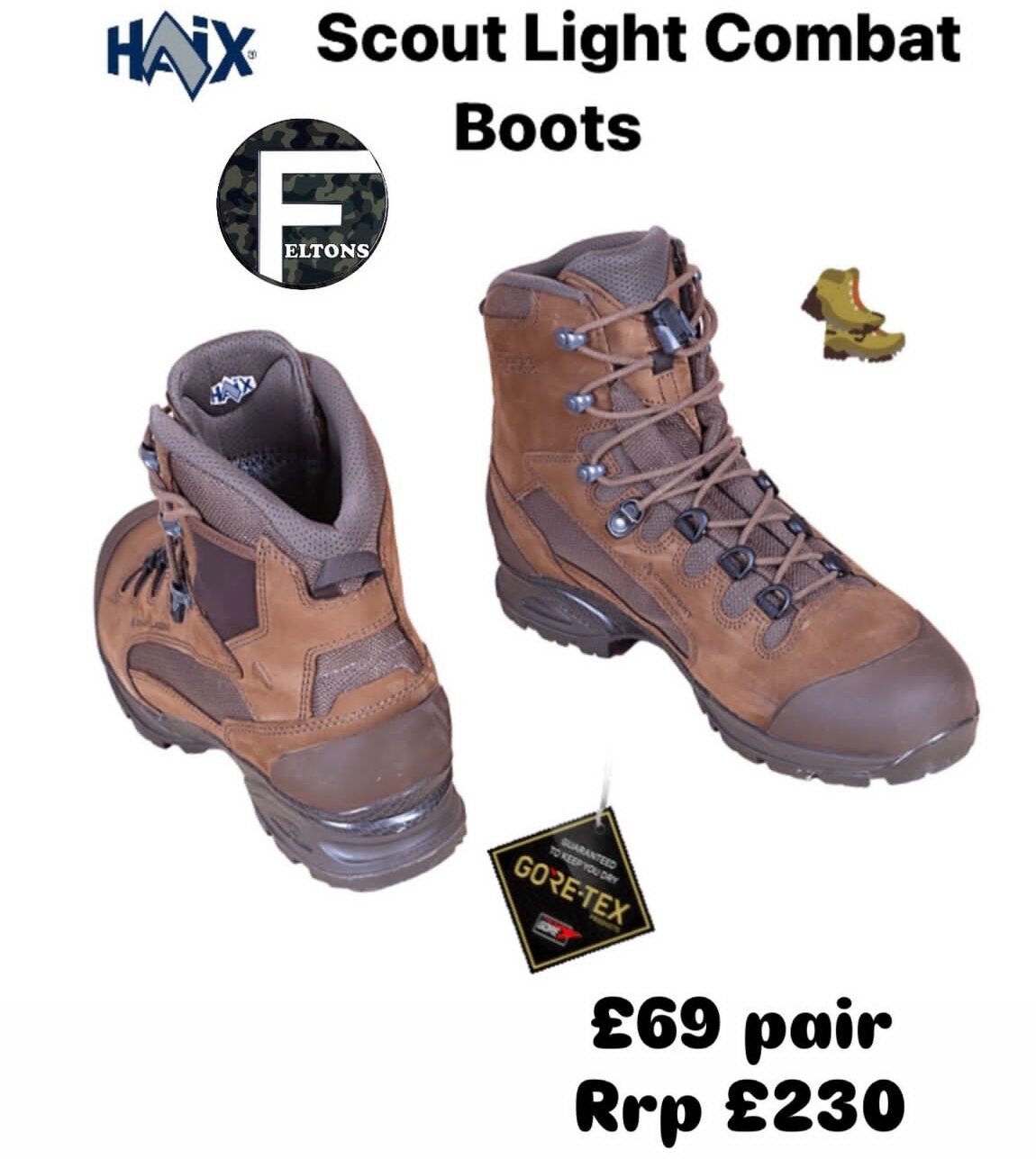 German Army Haix Waterproof GORE-TEX Scout Combat Boots