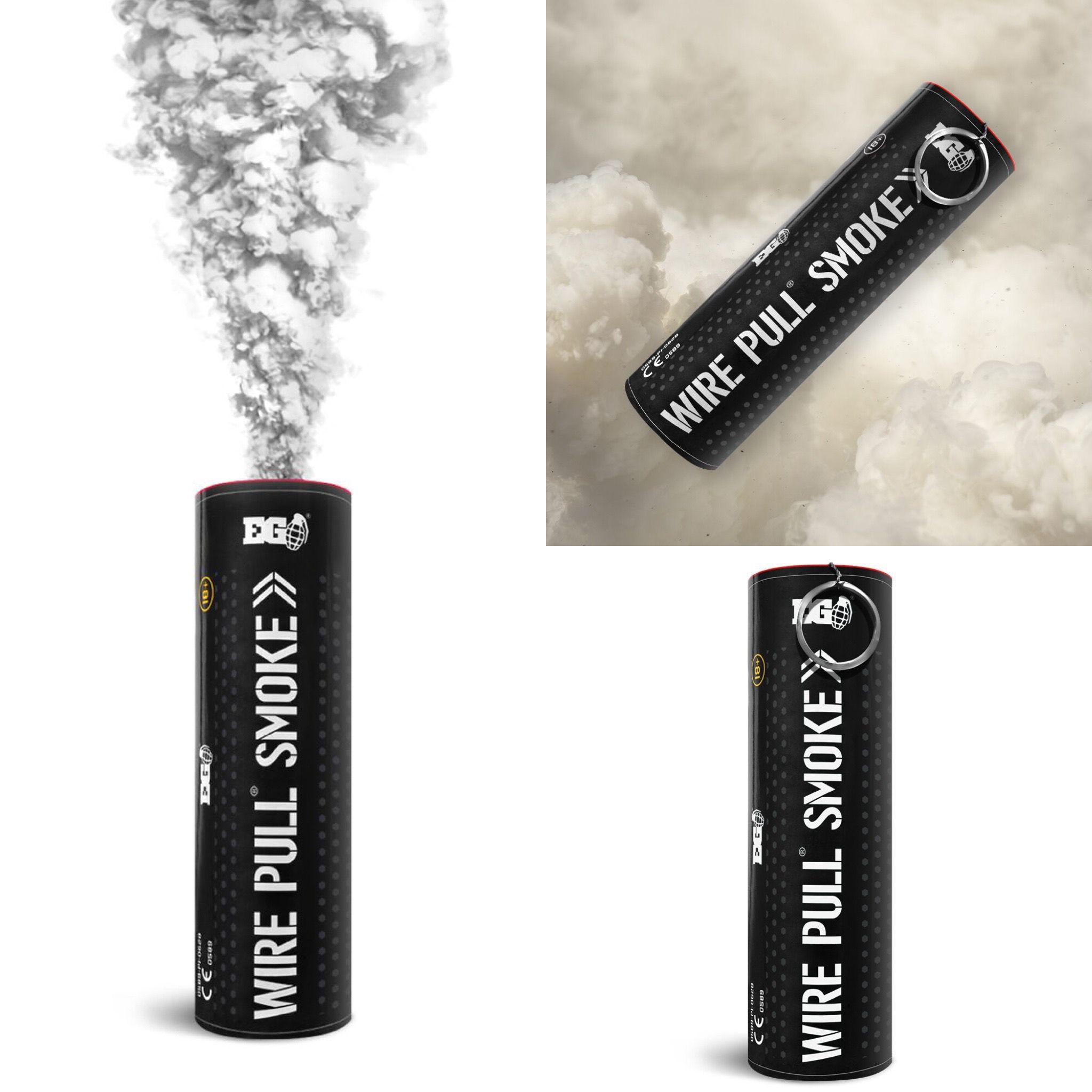 WP40 Wire Pull SMOKE Grenade White