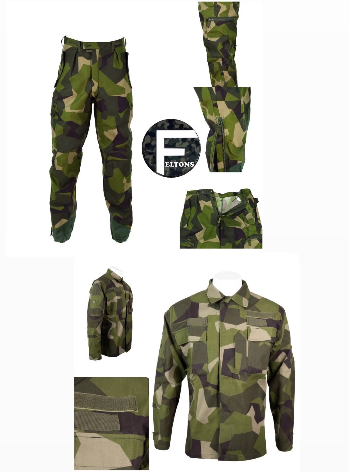Genuine Original Swedish Army M90 Field Shirt and trouser set