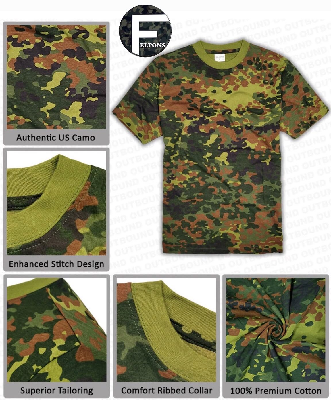 Brand New Unisex German flektarn Army T-Shirts