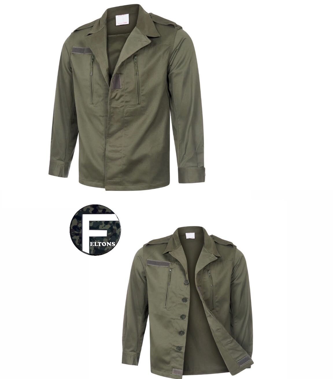 Army Jacket Original French Military Vintage Combat F2 Field Coat Olive brand New