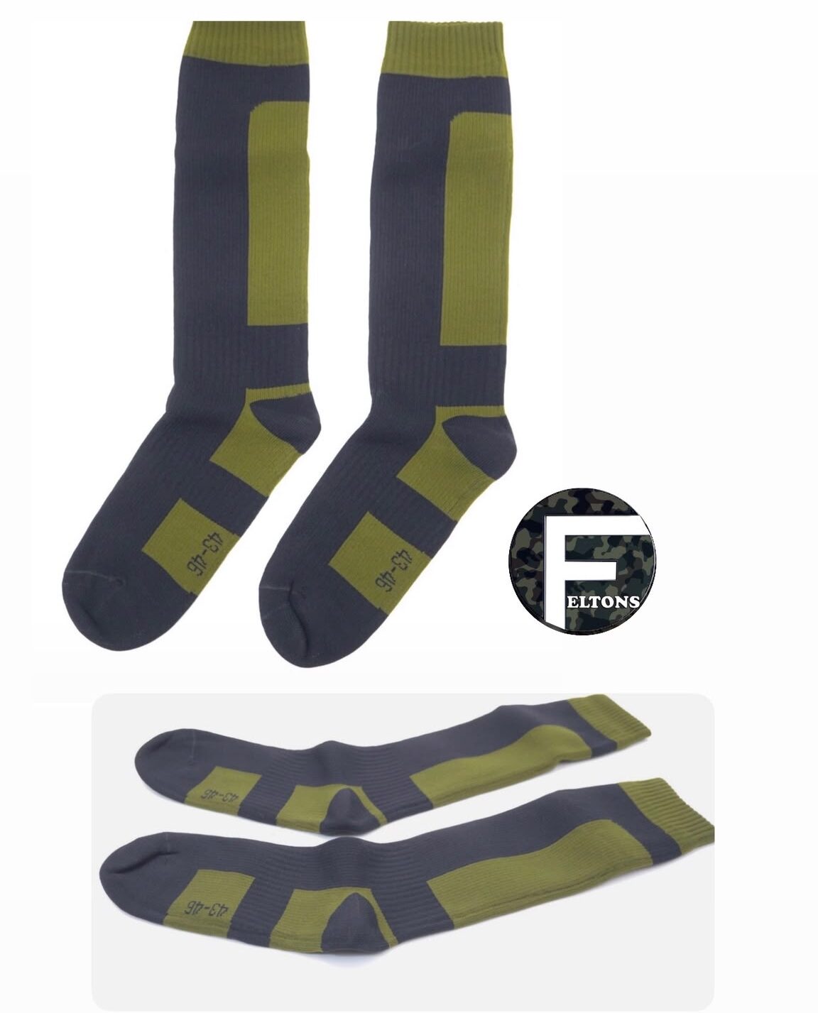 Brand new Military Waterproof Socks Long Length Premium Quality MVP Black Olive Combat