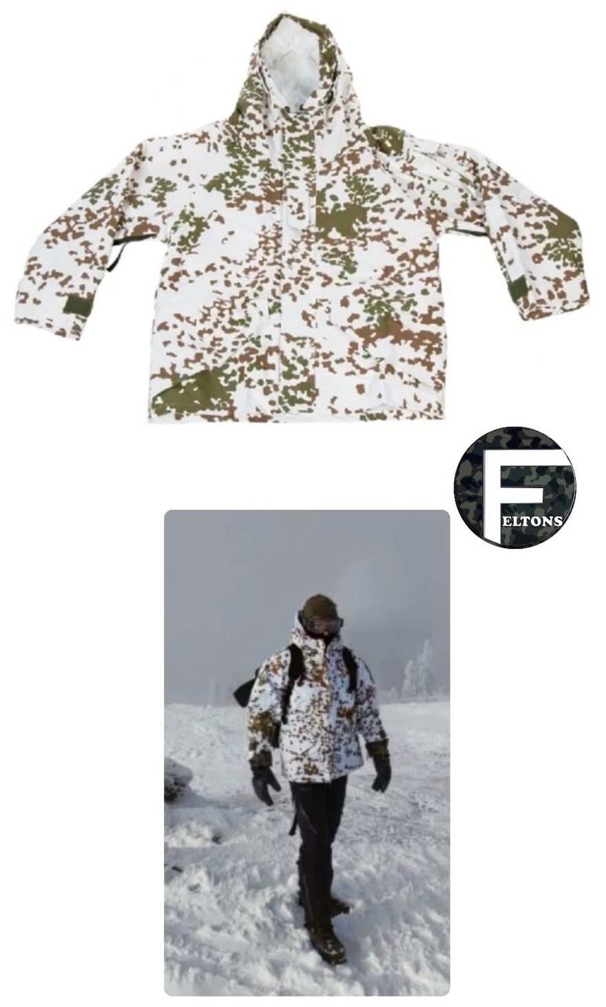 Swedish m90 Camo ECWCS Cold Wet Weather Parka Camouflage Outdoor Jacket