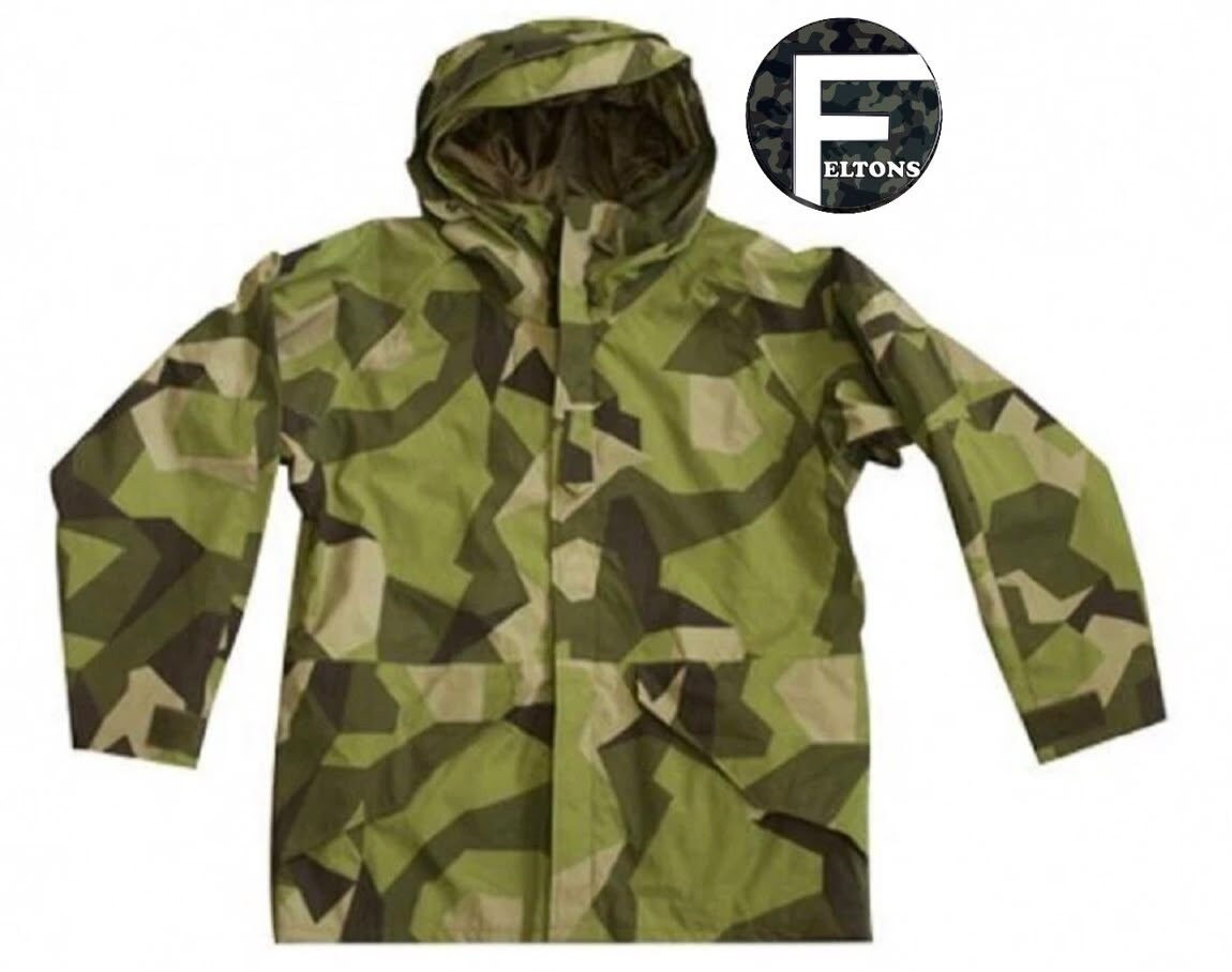 Swedish m90 Camo ECWCS Cold Wet Weather Parka Camouflage Outdoor Jacket